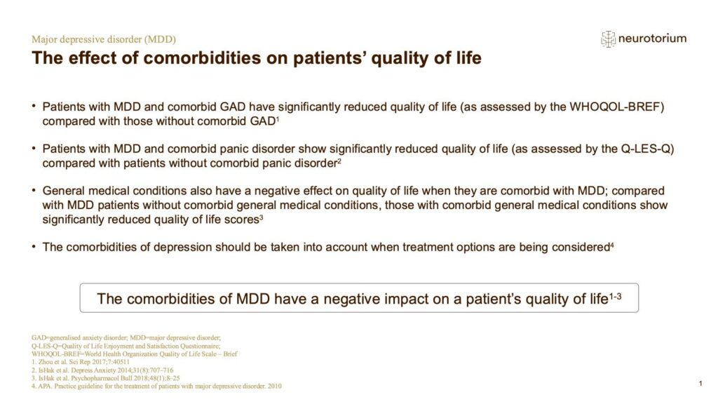 The effect of comorbidities on patients’ quality of life